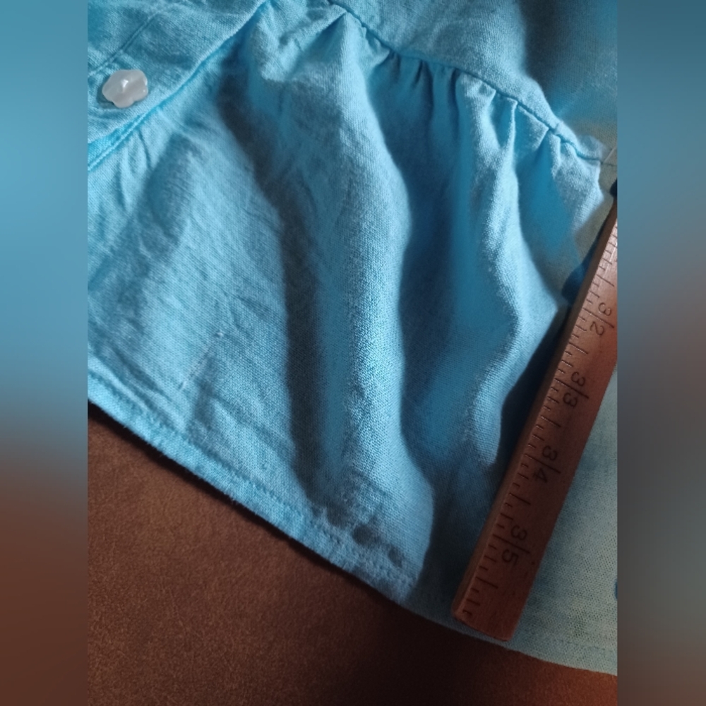 Light Blue Ruffled Button-Down Dress - Picture 10 of 10